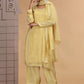 Chhap Yellow Colour Satin Silk Hand Work Salwar Suit - Swadesiicart