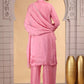 Chhap Pink Colour Satin Silk Hand Work Salwar Suit - Swadesiicart