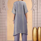Chhap Grey Colour Organza Shimmer Hand Work Salwar Suit - Swadesiicart
