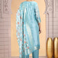 Chhap Organza Jacquard Woven and Hand Work Salwar Suit In Sky Blue Colour - Swadesiicart