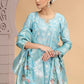 Chhap Organza Jacquard Woven and Hand Work Salwar Suit In Sky Blue Colour - Swadesiicart