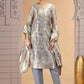 Chhap Organza Jacquard Woven and Hand Work Salwar Suit In Grey Brown Colour - Swadesiicart