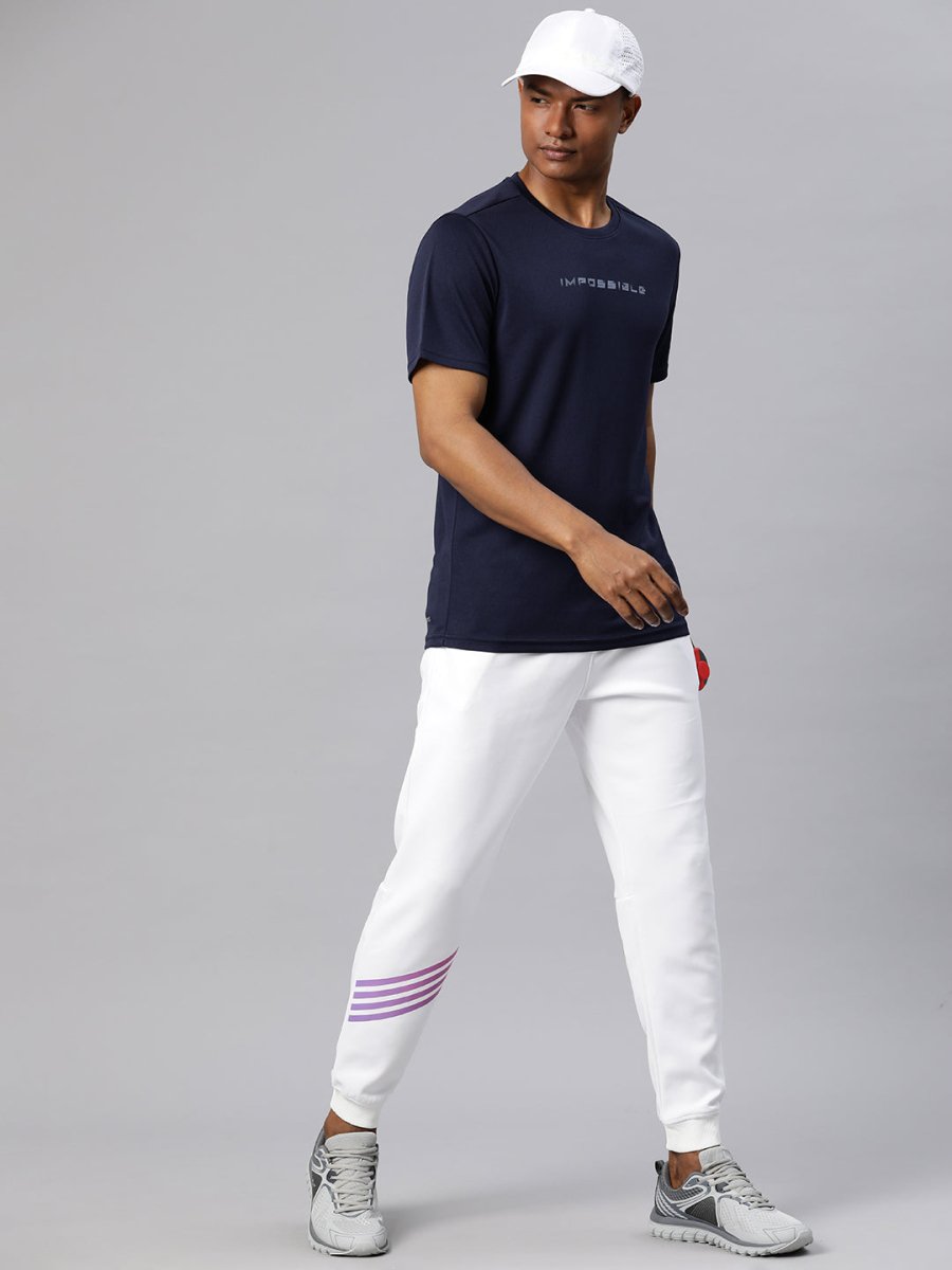 Alcis Men Typography Printed Dry Tech Slim Fit Sports T-shirt | Swadesiicart