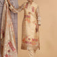 Chhap Organza Jacquard Woven and Hand Work Salwar Suit In Black Golden Colour - Swadesiicart