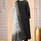 Chhap Chiffon Printed and Hand Work Salwar Suit In Black Colour - Swadesiicart