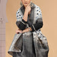 Chhap Chiffon Printed and Hand Work Salwar Suit In Black Colour - Swadesiicart
