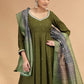 Chhap Green Colour Chiffon Hand Work Salwar Suit - Swadesiicart