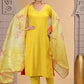 Chhap Yellow Colour Chiffon Hand Work Salwar Suit - Swadesiicart