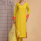 Chhap Yellow Colour Chiffon Hand Work Salwar Suit - Swadesiicart