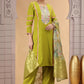 Chhap Mehendi Yellow Colour Chiffon Embroidery Salwar Suit - Swadesiicart