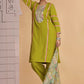 Chhap Mehendi Yellow Colour Chiffon Embroidery Salwar Suit - Swadesiicart