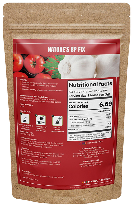 Ayura Origins Nature's BP Fix Powder - Swadesiicart