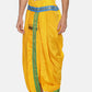 Sethukrishna Men Yellow Solid Double Layer Readymade Dhoti Pant | Swadesiicart