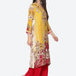 Biba Women Yellow Ethnic Motifs Printed Kurta - Swadesiicart