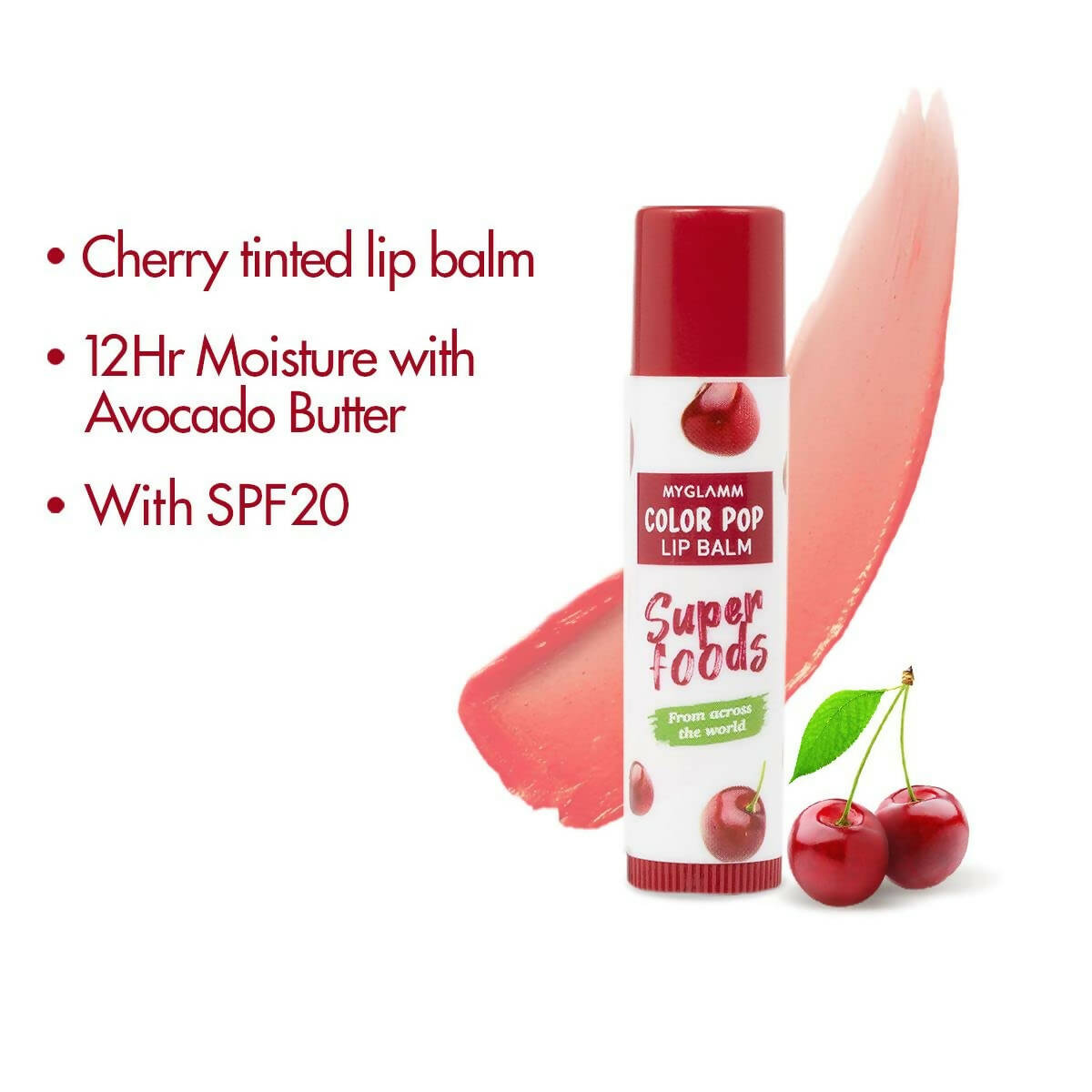 MyGlamm Superfoods Color Pop Lip Balm - Swadesiicart