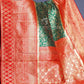 Shades of Green Floral Designbanaras Semi Silk Saree By Gayathri Reddy Designer Studio | Swadesiicart