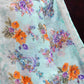 Shades of Sky Blue With Orange Blouse Floral Design Semi Chanderi Saree By Gayathri Reddy Designer Studio | Swadesiicart