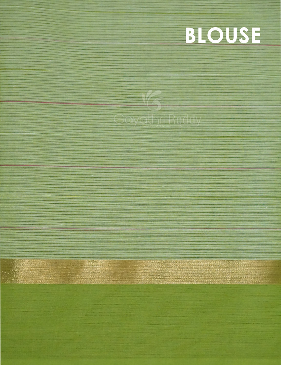 Dual Shade of Milk White And Leaf Green Pure Mangalgiri Cotton By Gayathri Reddy Designer Studio | Swadesiicart