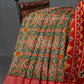 Combo of Parrot Green and Red Patola Print Semi Chanderi Saree By Gayathri Reddy Designer Studio | Swadesiicart