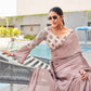 Tikhi Imli satin saree with sequence embroidered blouse | Swadesiicart