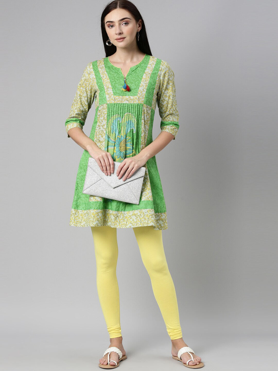 Souchii Slim Fit Churidar-Length Leggings - Swadesiicart