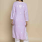 HOUSE OF KARI Floral Embroidered Chikankari Straight Kurta | Swadesiicart