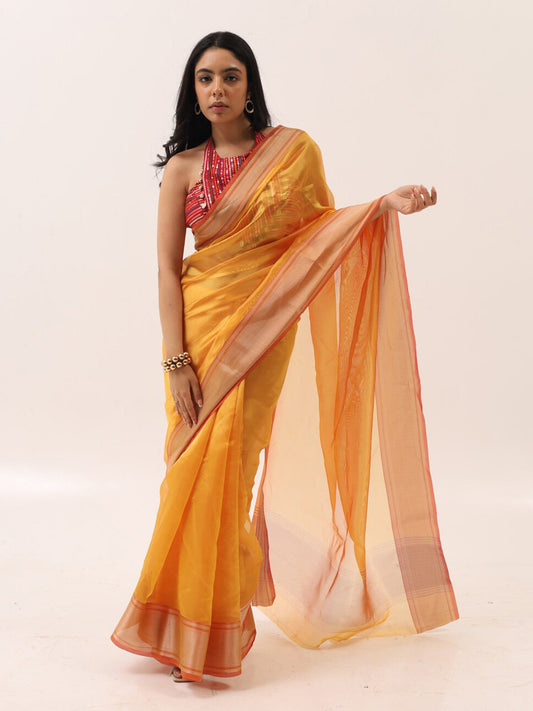 Tikhi Imli Organza Ready to Wear Saree | Swadesiicart
