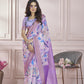 Anaita Lavender Printed Pure Modal Silk Saree With Blouse