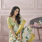 Anaita Cream Printed Pure Modal Silk Saree With Blouse