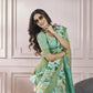 Anaita Light Green Printed Pure Modal Silk Saree With Blouse