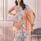 Anaita Peach Printed Pure Modal Silk Saree With Blouse