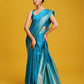 Monjolika Fashion Cyan Color Banarasi Zari Woven Work Enhanced Elegance Silk Saree | Swadesiicart