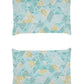 Story@home Arena Blue & Gold-Toned Printed 180 TC Bedsheet & Pillow Covers