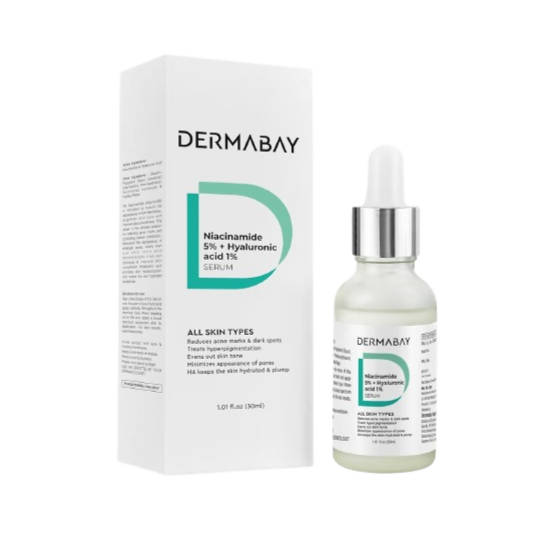 Dermabay Niacinamide 5%+ Hyaluronic acid 1% Serum | Swadesiicart