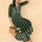 HERE&NOW Chikankari Embroidered Thread Work Georgette Anarkali Kurta | Swadesiicart