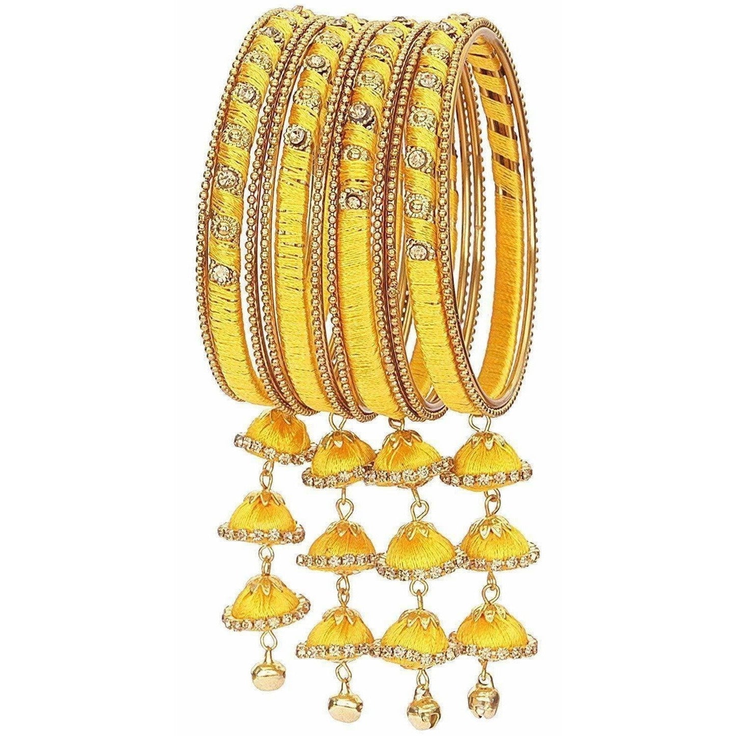 Silk Thread Bangle Set - Madhu Collections