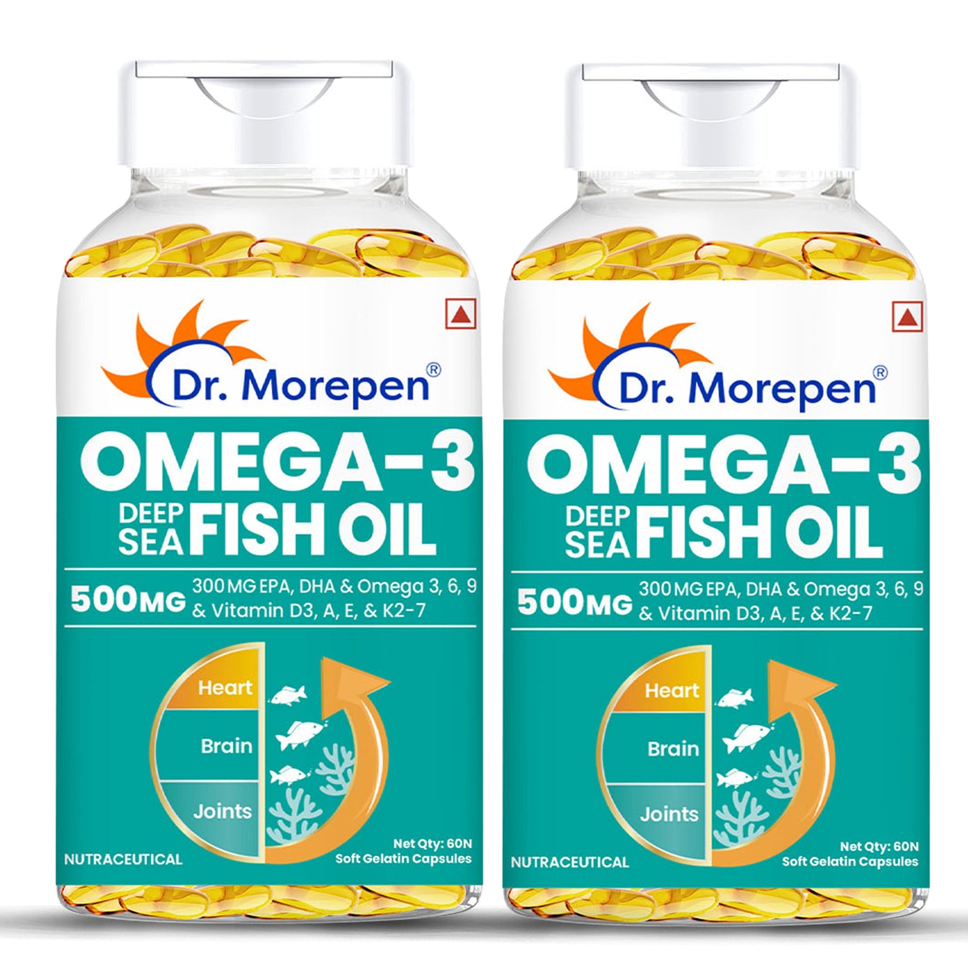 Dr. Morepen Omega-3 Deep Sea Fish Oil 500mg Softgels | Swadesiicart
