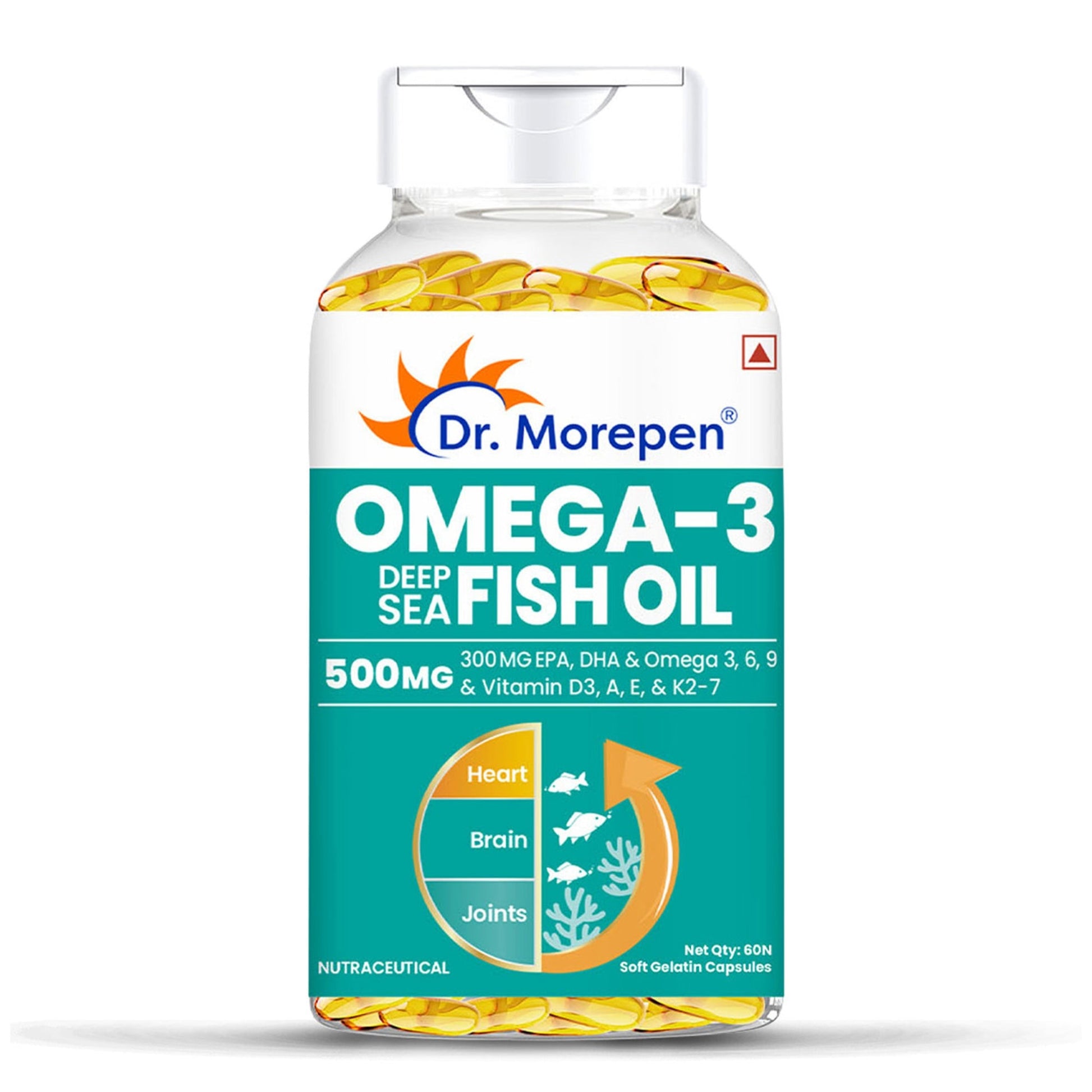 Dr. Morepen Omega-3 Deep Sea Fish Oil 500mg Softgels | Swadesiicart