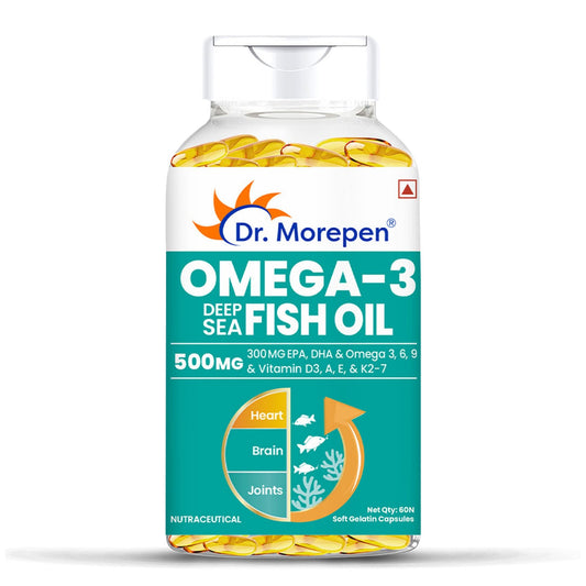 Dr. Morepen Omega-3 Deep Sea Fish Oil 500mg Softgels | Swadesiicart