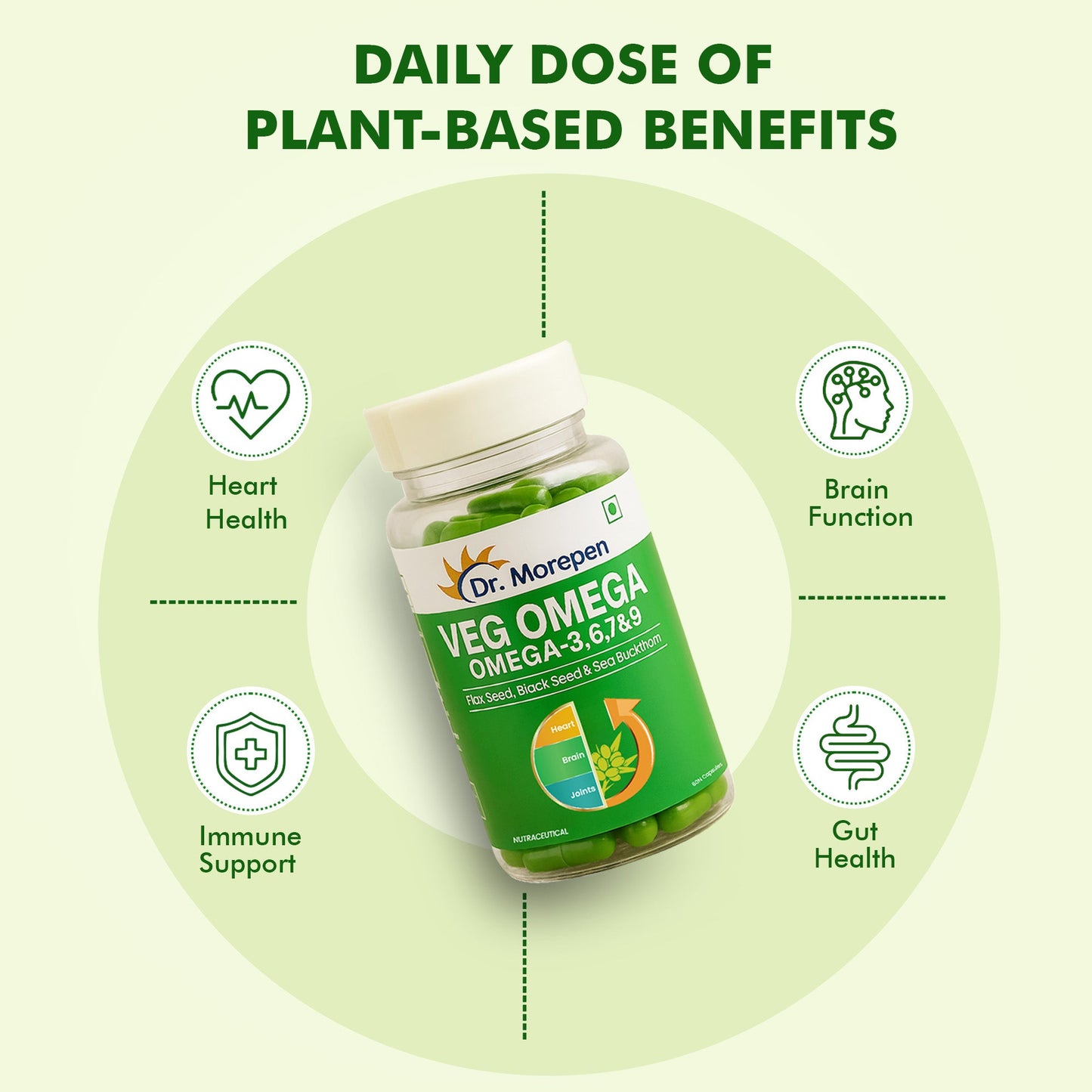 Dr. Morepen Veg-Omega Veg Capsules | Swadesiicart
