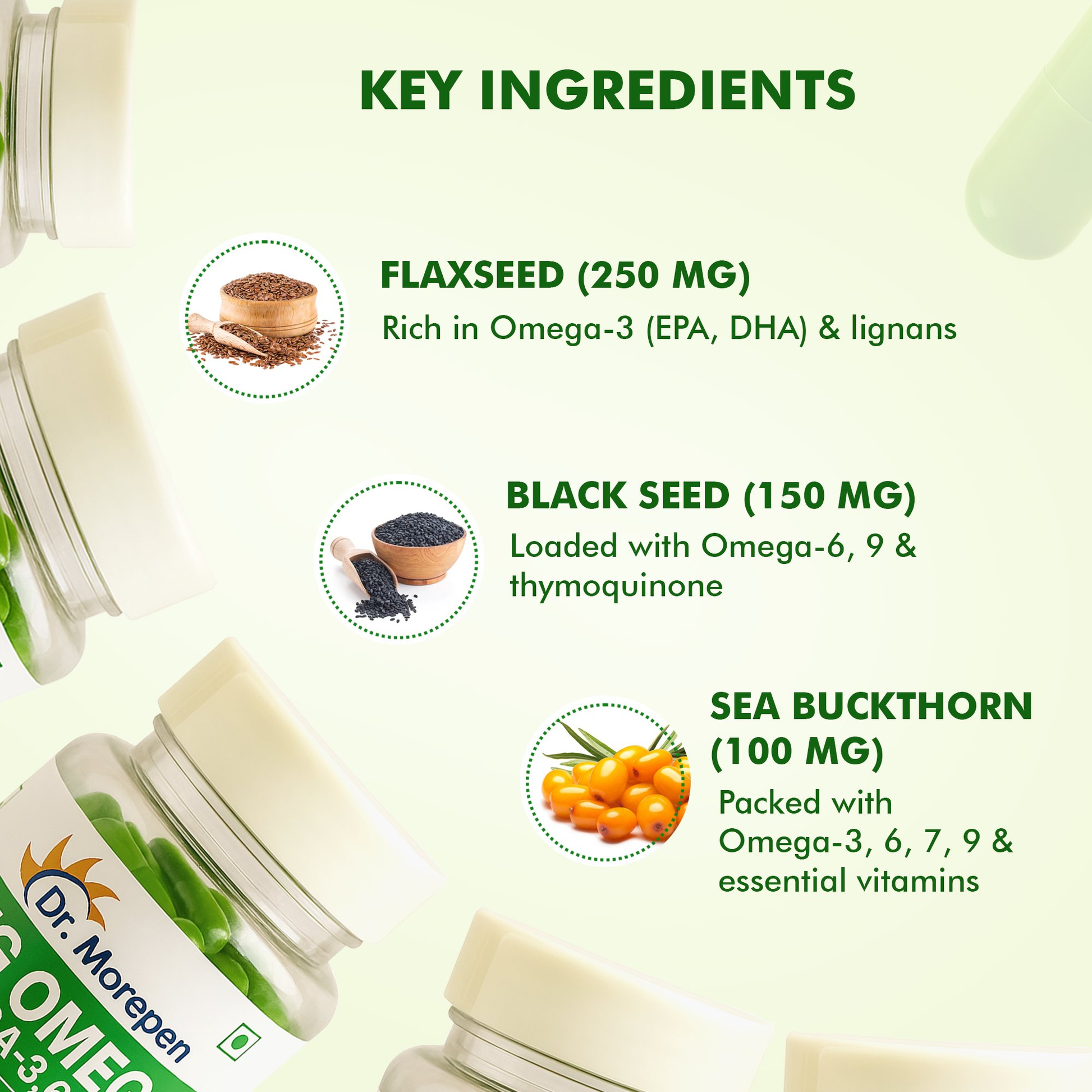 Dr. Morepen Veg-Omega Veg Capsules | Swadesiicart