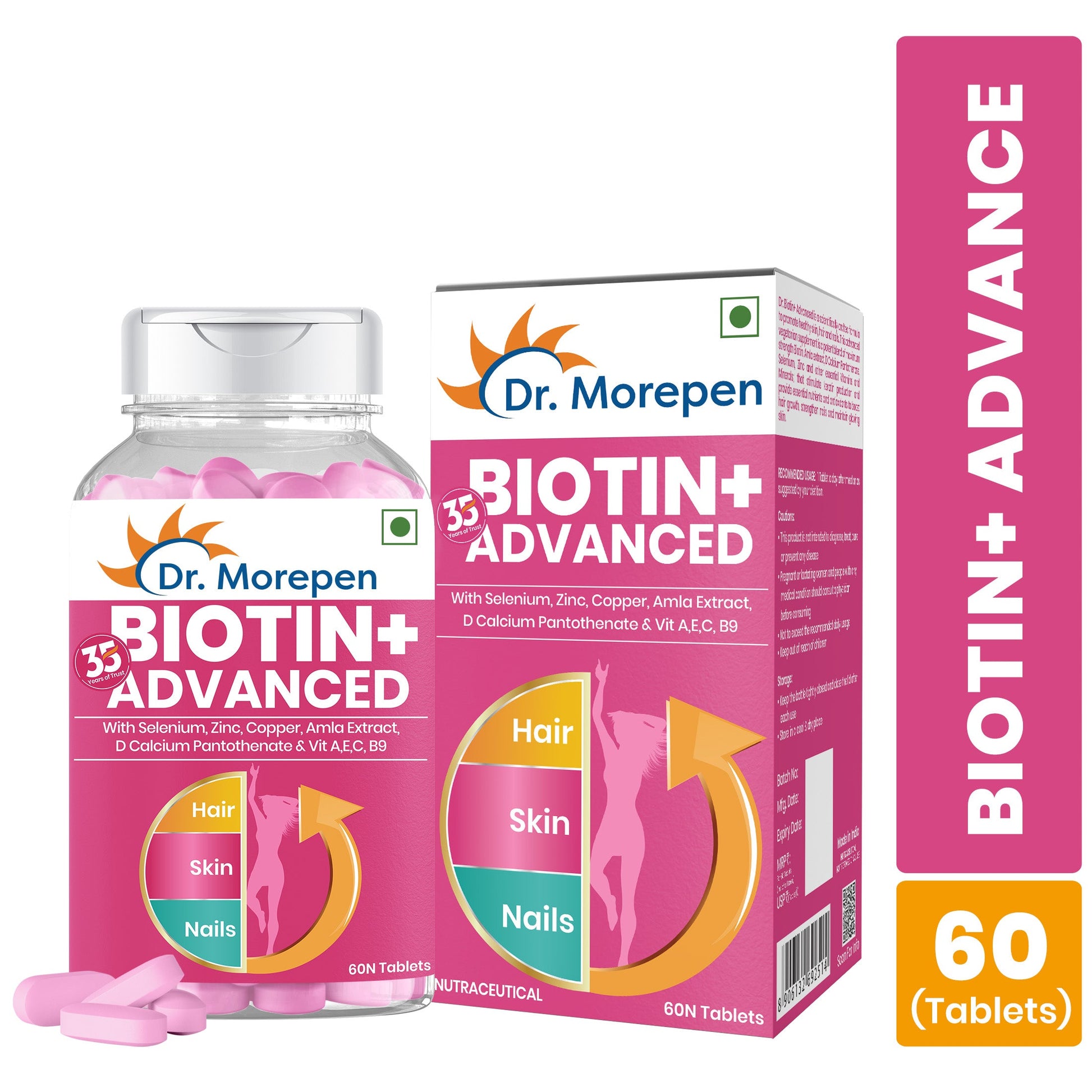 Dr. Morepen Biotin Plus Tablets - Swadesiicart