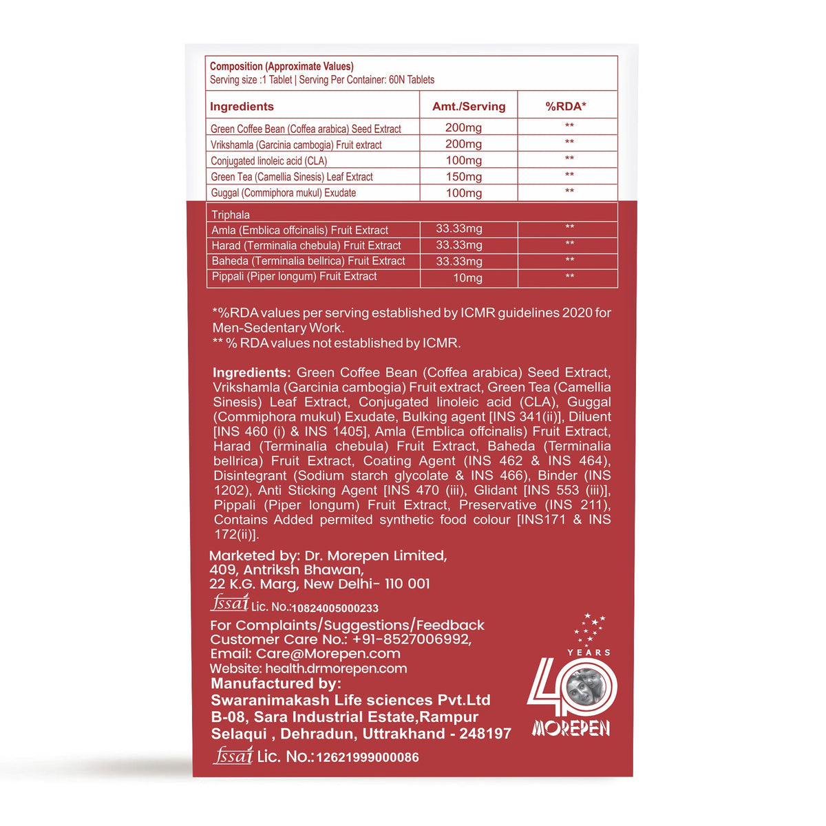 Dr. Morepen Fat Burner Tablets