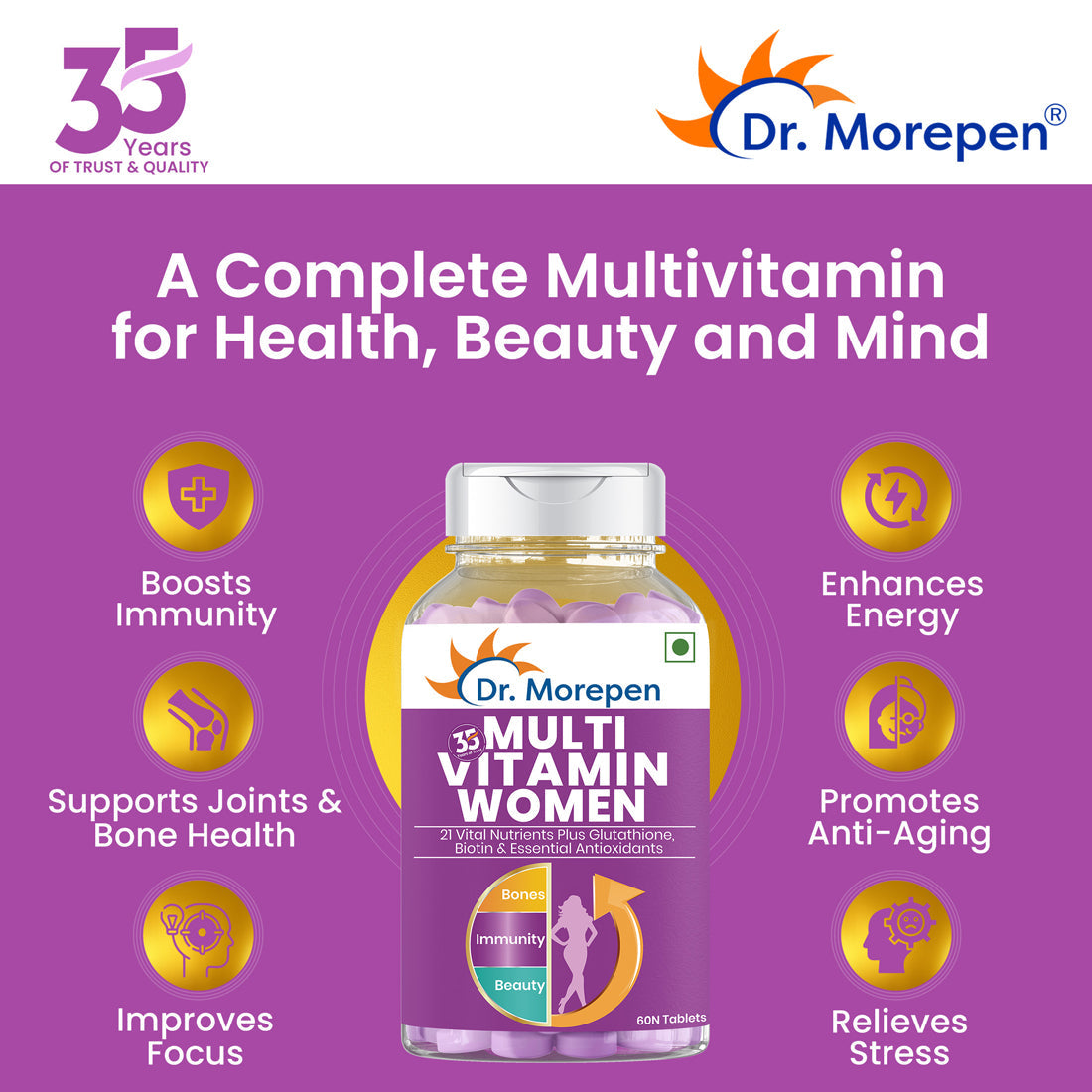 Dr. Morepen Multi-Vitamin Tablets For Women - Swadesiicart