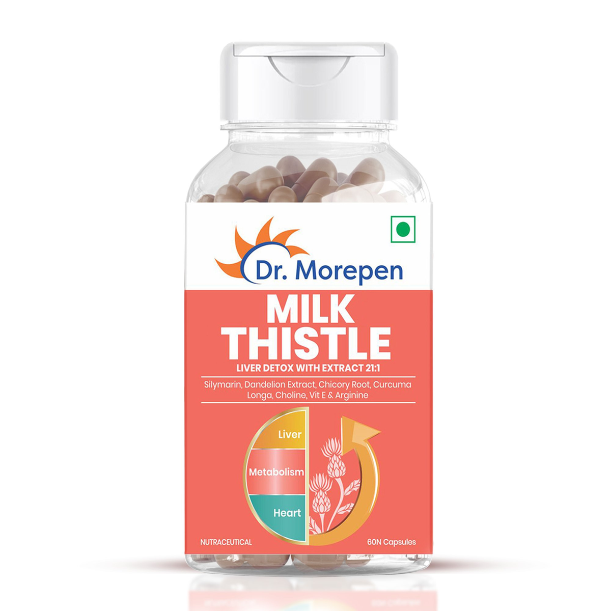 Dr. Morepen Milk Thistle+ Capsules For Liver Health