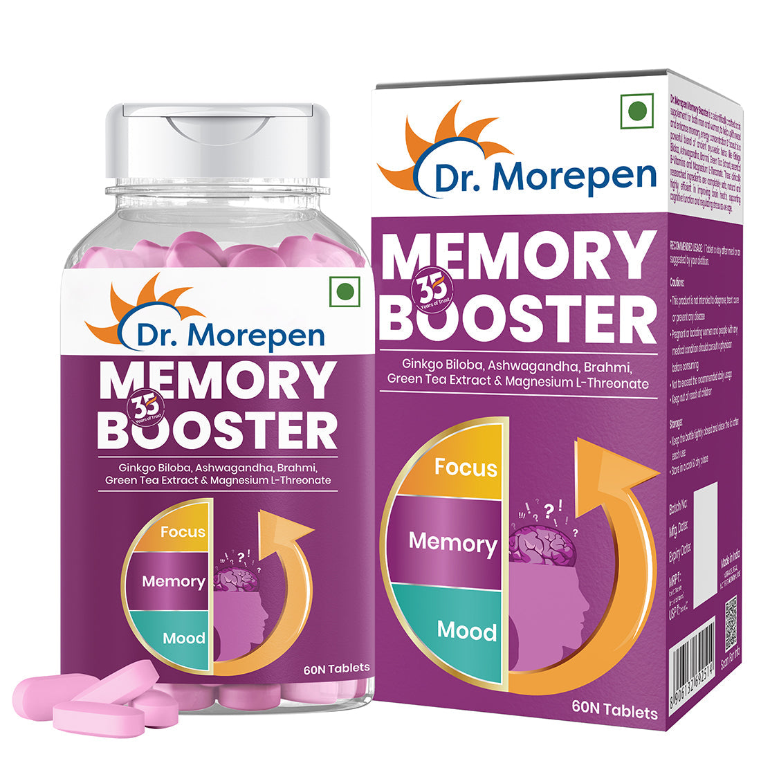 Dr. Morepen Memory Focus & Mood Tablets - Dr Morepen