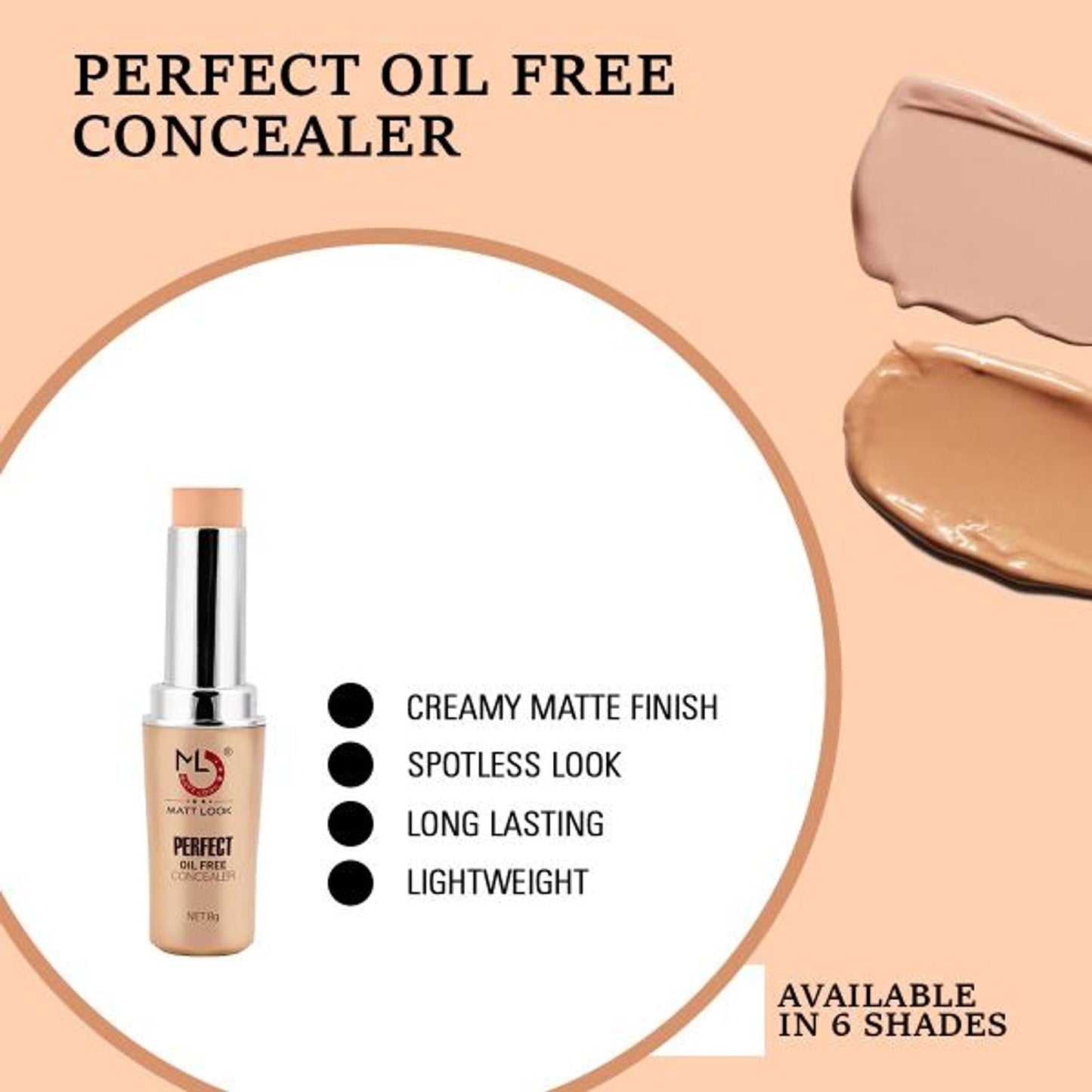 Matt Look Perfect Oil Free Concealer - Give Me Sun - Swadesiicart