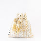 NR By Nidhi Rathi White Mirror Work Embroidered Potli Clutch - Swadesiicart