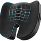 FOVERA Orthopedic Coccyx Seat Cushion for Tailbone Pain | 2-Years Warranty | Memory Foam Chair Pad for Sciatica & Back Pain Relief (18 x 17 Inch), Fits Up to 120Kg Wt, for Chair & Car (Mesh Black)