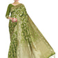 Vardha Women's Olive Green Banarasi Art Silk Saree | Swadesiicart